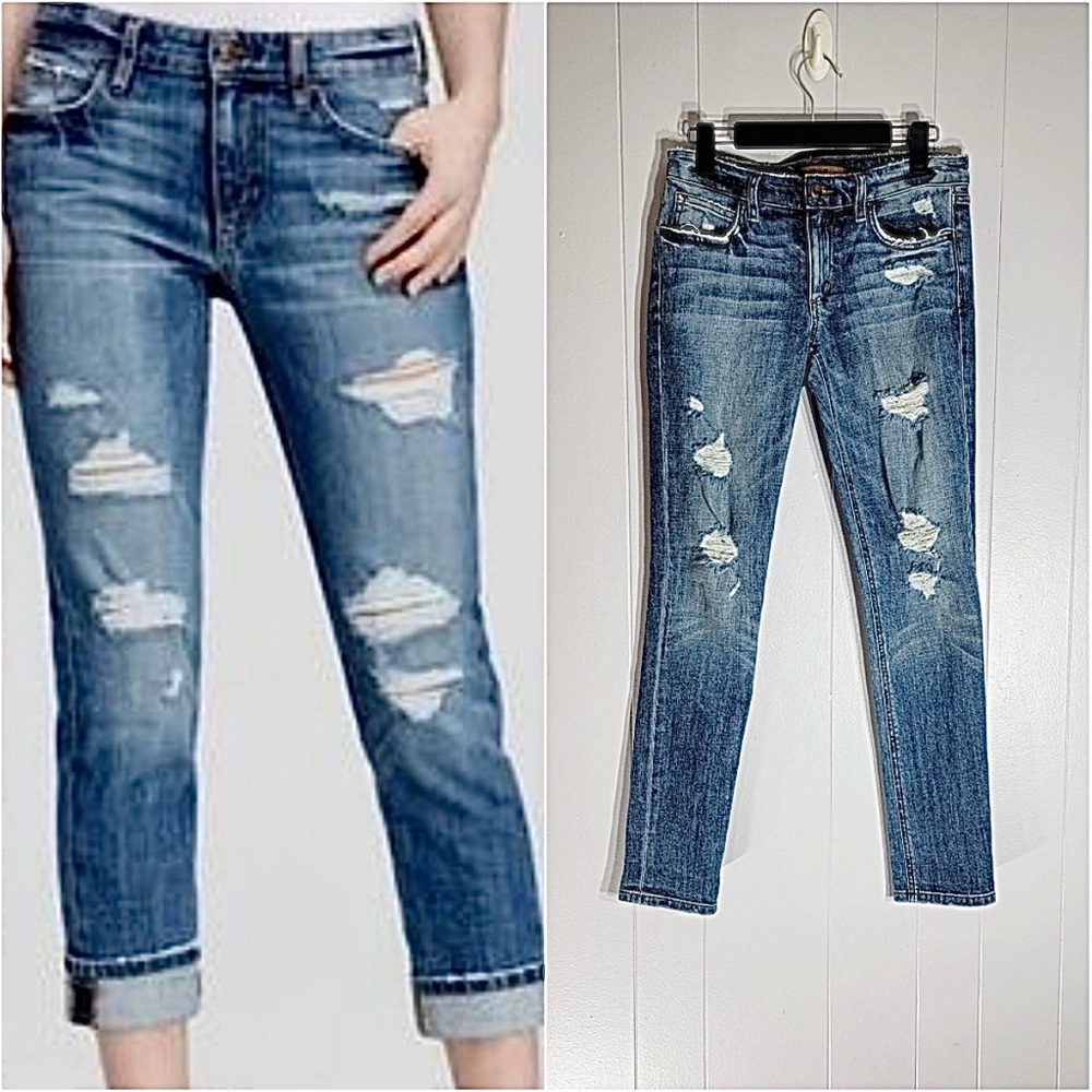 Joe’s Jeans Slim Distressed Blue Ankle Jeans